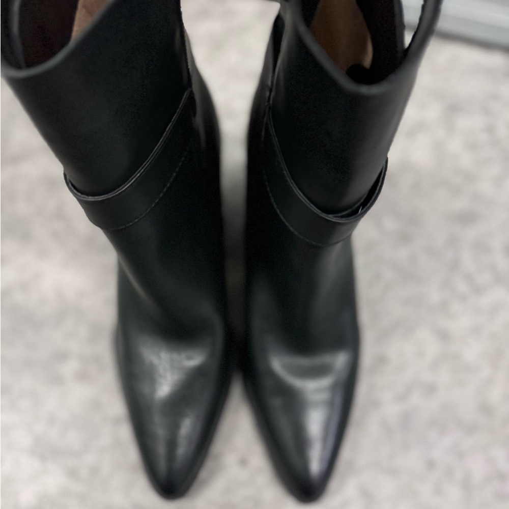 New! NWOT! SOUL Naturalizer black leather, mid-calf heeled boots - Picture 5 of 5
